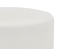 Çok Amaçlı Gold Metal Ayak C Sehpa Puf Seti Beyaz - Teddy Beyaz