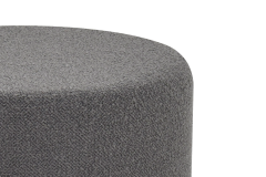 Çok Amaçlı Gold Metal Ayak C Sehpa Puf Seti Naturel - Teddy Gri