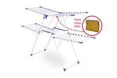 Guru XL Çift Katlı Çamaşır Kurutmalık Kalın Borulu Askılık