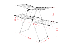 Vilinze Guru XL Çift Katlı Çamaşır Kurutmalık Kalın Borulu Askılık