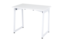 Vilinze Biga Çalışma Ofis Masası ve Deniz Çalışma Ofis Sandalyesi Set - 60x90 cm Kırçıllı Gri/Kollu - Beyaz