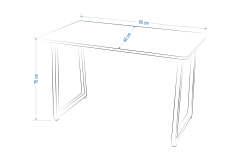 Vilinze Biga Çalışma Ofis Masası ve Deniz Çalışma Ofis Sandalyesi Set - 60x90 cm Kırçıllı Gri/Kolsuz - Siyah/Ceviz