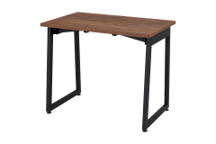Vilinze Biga Çalışma Ofis Masası ve Deniz Çalışma Ofis Sandalyesi Set - 60x90 cm Kırçıllı Gri/Kollu - Siyah/Ceviz