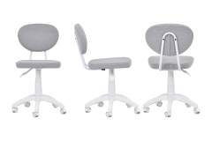 Vilinze Biga Çalışma Ofis Masası ve Deniz Çalışma Ofis Sandalyesi Set - 60x120 cm Beyaz/Kolsuz - Beyaz/Naturel
