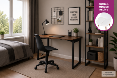 Vilinze Biga Çalışma Ofis Masası ve Eames Çalışma Ofis Sandalyesi Set - 60x90 cm