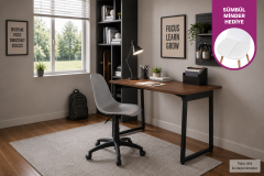 Vilinze Biga Çalışma Ofis Masası ve Eames Çalışma Ofis Sandalyesi Set - 60x90 cm