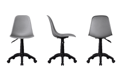 Vilinze Biga Çalışma Ofis Masası ve Eames Çalışma Ofis Sandalyesi Set - 60x90 cm Gri - Siyah/Ceviz