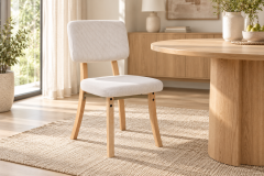 Vilinze Miray Ahşap Sandalye Naturel - Beyaz