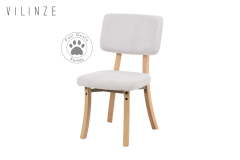 Vilinze Miray Ahşap Sandalye Naturel - Beyaz