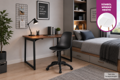 Vilinze Biga Çalışma Ofis Masası ve Eames Çalışma Ofis Sandalyesi Set - 60x120 cm
