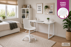 Vilinze Biga Çalışma Ofis Masası ve Eames Çalışma Ofis Sandalyesi Set - 60x120 cm