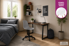 Vilinze Biga Çalışma Ofis Masası ve Eames Çalışma Ofis Sandalyesi Set - 60x120 cm