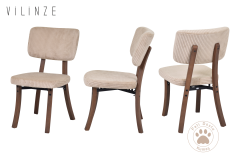 Vilinze Miray Ahşap Sandalye Kestane - Krem
