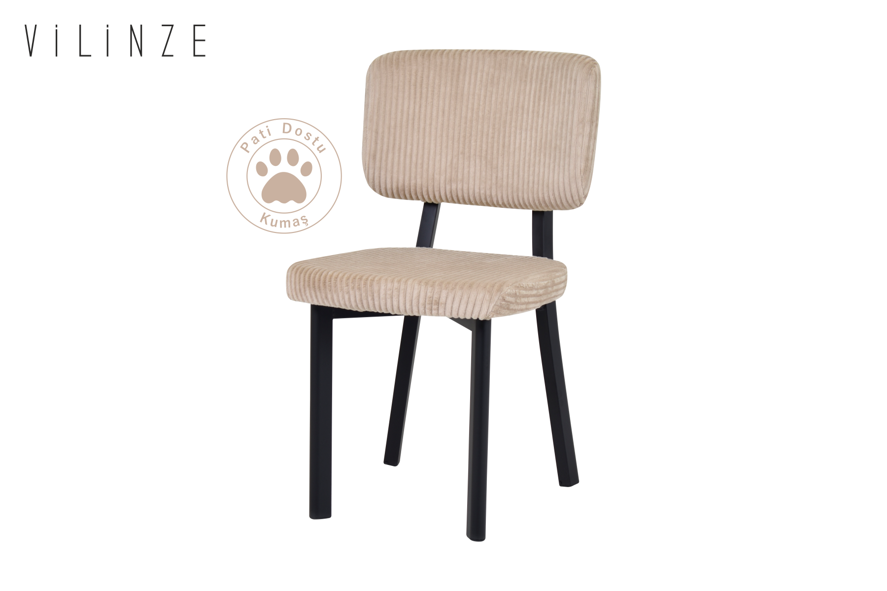 Vilinze Miray Metal Sandalye Krem