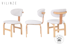 Vilinze Sofya Ahşap Sandalye Beyaz