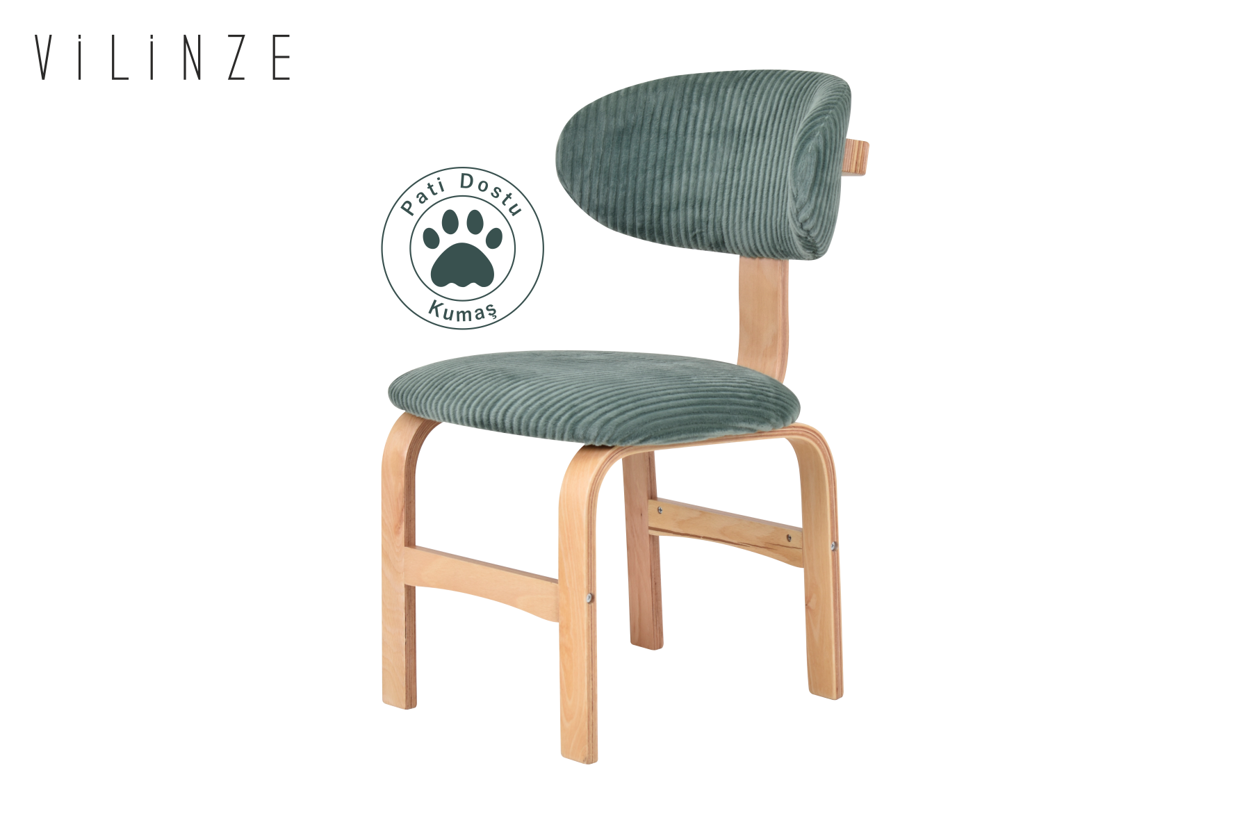 Vilinze Sofya Ahşap Sandalye Yeşil