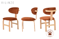 Vilinze Sofya Ahşap Sandalye Kiremit