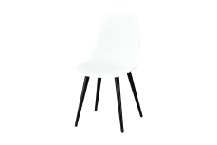 Vilinze Eames Ahşap Ayak Plastik Beyaz Sandalye