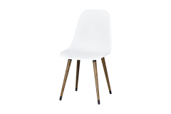 Vilinze Eames Ahşap Ayak Plastik Beyaz Sandalye