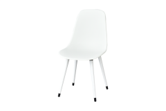 Vilinze Eames Ahşap Ayak Plastik Beyaz Sandalye Beyaz