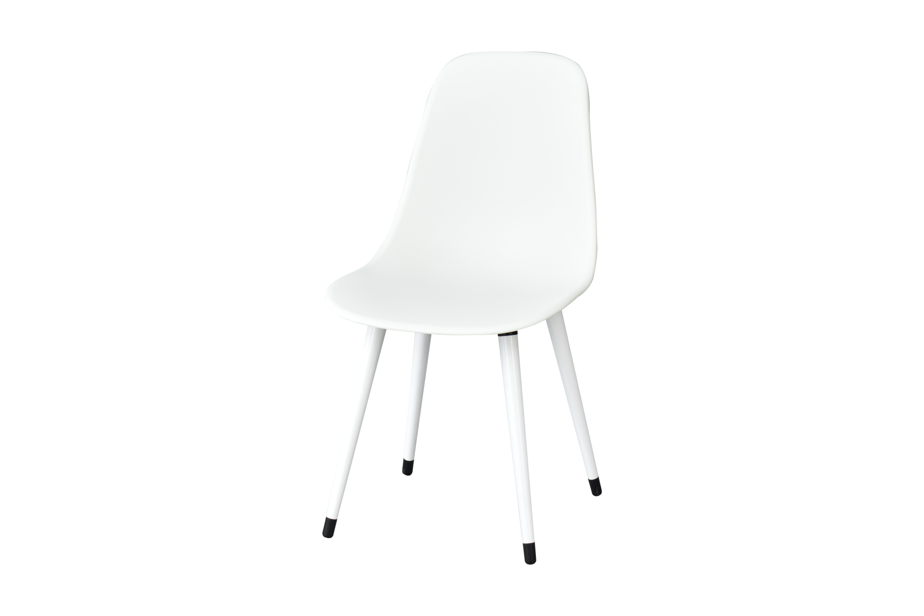 Vilinze Eames Ahşap Ayak Plastik Beyaz Sandalye Beyaz