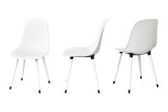 Vilinze Eames Ahşap Ayak Plastik Beyaz Sandalye Beyaz