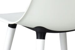 Vilinze Eames Ahşap Ayak Plastik Beyaz Sandalye Beyaz