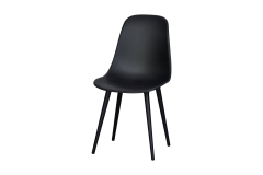 Vilinze Eames Ahşap Ayak Plastik Siyah Sandalye
