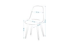 Vilinze Eames Ahşap Ayak Plastik Siyah Sandalye Kestane