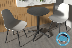Vilinze Tilia Plastik Bahçe Balkon Bistro Seti Katlanır Masa 60*60 cm