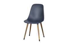 Vilinze Eames Ahşap Ayak Plastik Antrasit Sandalye