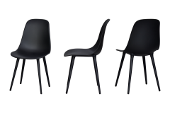 Vilinze Tilia Plastik Bahçe Balkon Bistro Seti Katlanır Masa 60*60 cm Siyah