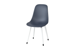 Vilinze Eames Ahşap Ayak Plastik Antrasit Sandalye Beyaz
