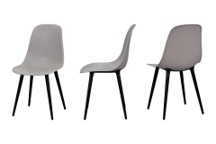 Vilinze Tilia Plastik Bahçe Balkon Bistro Seti Katlanır Masa 60*60 cm Gri/Siyah