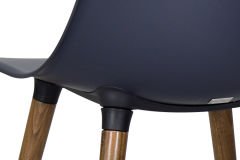 Vilinze Eames Ahşap Ayak Plastik Antrasit Sandalye Kestane
