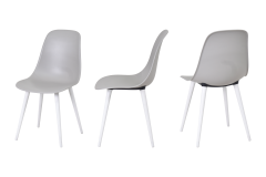 Vilinze Tilia Plastik Bahçe Balkon Bistro Seti Katlanır Masa 60*60 cm Gri/Beyaz