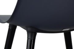 Vilinze Eames Ahşap Ayak Plastik Antrasit Sandalye Siyah