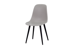 Vilinze Eames Ahşap Ayak Plastik Gri Sandalye