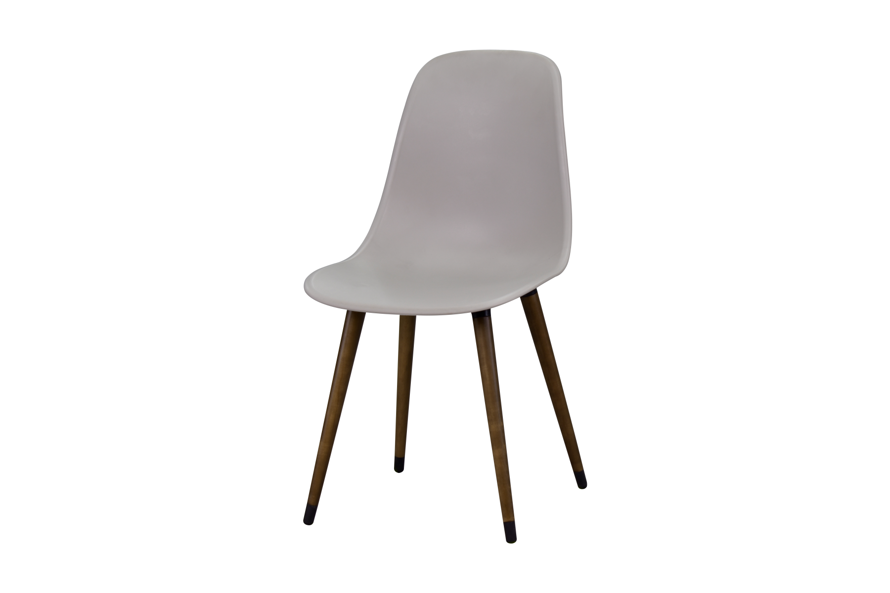 Vilinze Eames Ahşap Ayak Plastik Gri Sandalye