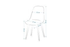 Vilinze Eames Ahşap Ayak Plastik Gri Sandalye