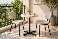 Deniz Sandalye Payas Metal Ayak Mutfak Bahçe Balkon Bistro ve Cafe Masa Takımı 70x70 Cm