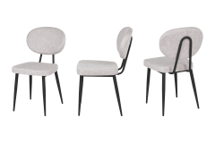Deniz Sandalye Payas Metal Ayak Mutfak Bahçe Balkon Bistro ve Cafe Masa Takımı 70x70 Cm Sütlü Kahve - Siyah/Traverten