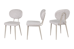 Deniz Sandalye Payas Metal Ayak Mutfak Bahçe Balkon Bistro ve Cafe Masa Takımı 70x70 Cm Sütlü Kahve - Vizon/Traverten