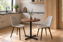 Eames Sandalye Payas Metal Ayak Mutfak Bahçe Balkon Bistro ve Cafe Masa Takımı 70x70 Cm