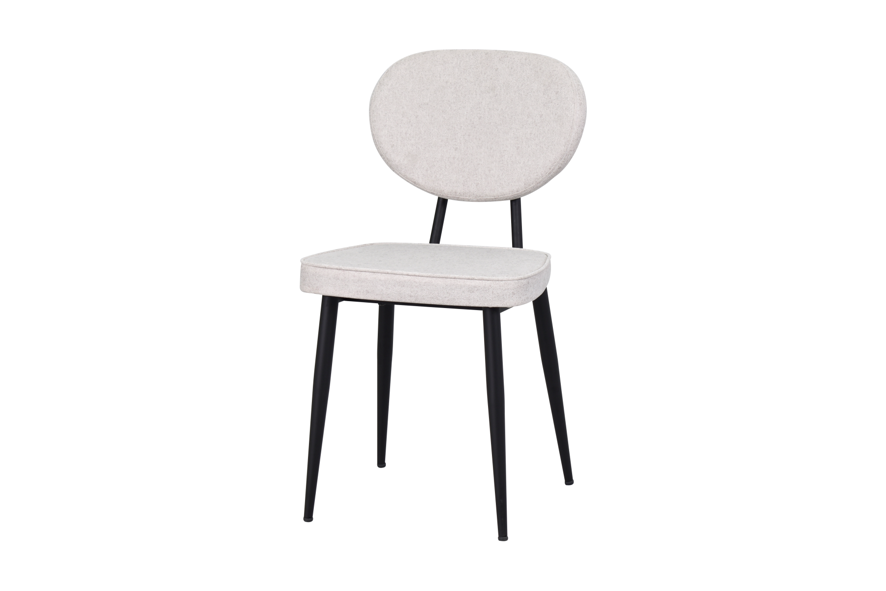 Vilinze Deniz Metal Siyah Ayak Sigma Sandalye Beyaz