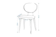 Vilinze Deniz Metal Beyaz Ayak Sigma Sandalye