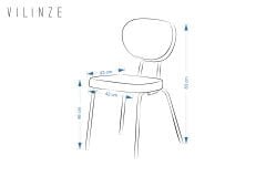 Vilinze Damla Sevilla Metal Sandalye Siyah - Haki