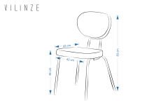 Vilinze Damla Sevilla Metal Sandalye Siyah - Sarı